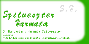 szilveszter harmata business card